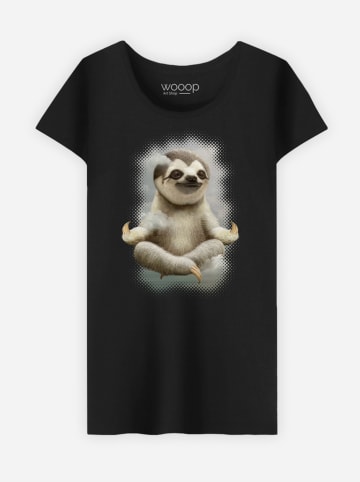 WOOOP Shirt "Slot Meditate" zwart