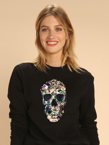 WOOOP Sweatshirt "Vintage Skull" in Schwarz