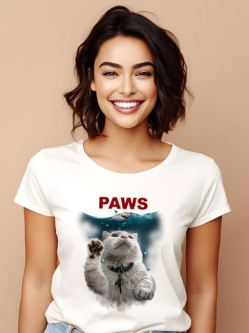 WOOOP Shirt "Paws" in Weiß
