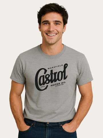 WOOOP Koszulka "Castrol" w kolorze szarym