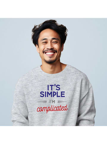 WOOOP Sweatshirt "It´s simple I´m complicated" in Grau