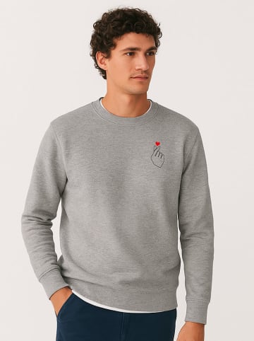 WOOOP Sweatshirt "K Love Cur" in Grau