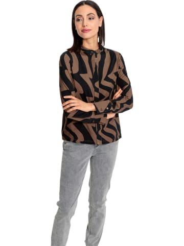 Heine Blouse zwart/lichtbruin