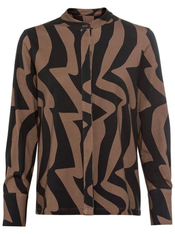 Heine Blouse zwart/lichtbruin