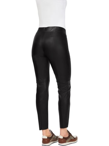 Heine Kunstleren broek zwart