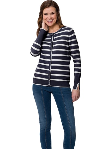 Heine Cardigan in Dunkelblau/ Creme