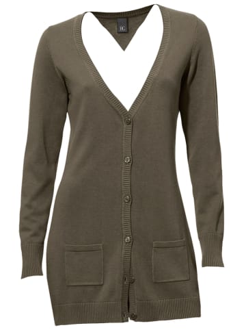 Heine Longcardigan in Oliv