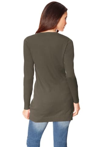 Heine Longcardigan in Oliv