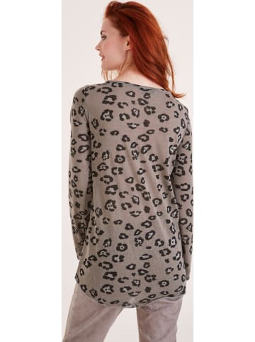 Heine Longsleeve taupe/zwart