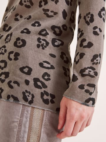 Heine Longsleeve in Taupe/ Schwarz