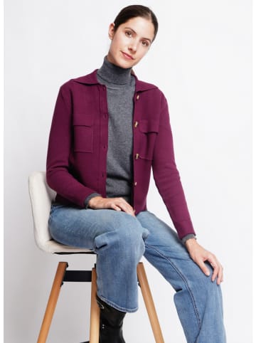 William de Faye Cardigan in Pflaume