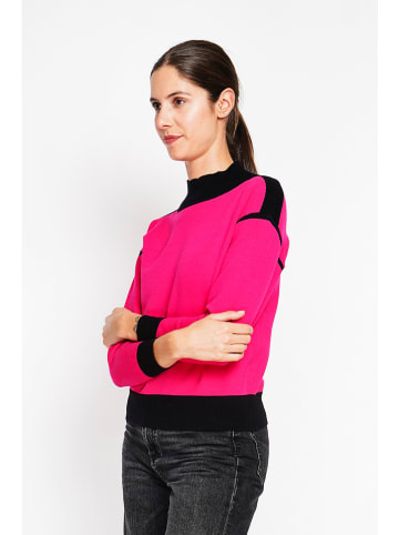 William de Faye Pullover in Fuchsia/ Schwarz