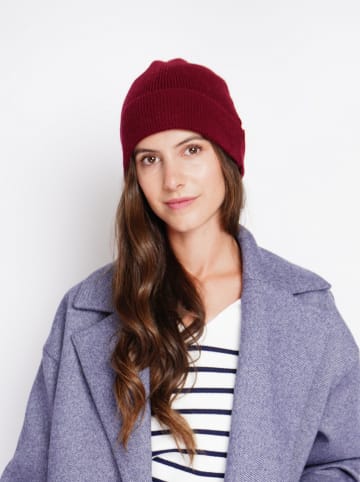 William de Faye Czapka beanie w kolorze bordowym