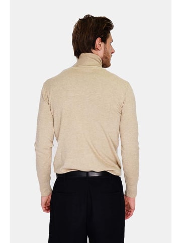 William de Faye Rollkragenpullover in Sand