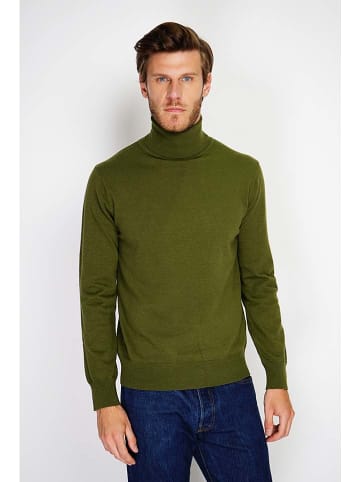 William de Faye Rollkragenpullover in Khaki