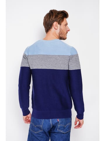 William de Faye Trui donkerblauw/grijs/lichtblauw