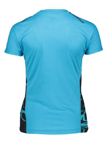 asics Trainingsshirt in Schwarz/ Blau