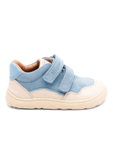 bisgaard Leder-Barfußschuhe "Morten" in Creme/ Hellblau