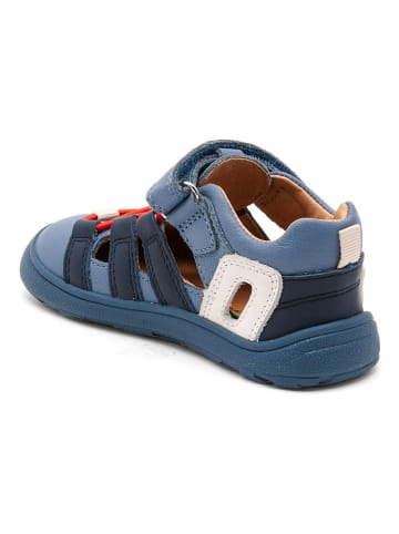 bisgaard Skórzane buty barefoot "Fiona" w kolorze niebieskim