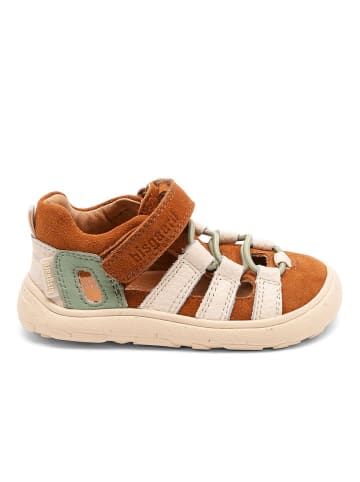 bisgaard Skórzane buty barefoot "Fiona" w kolorze pomarańczowo-kremowym