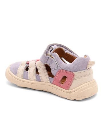 bisgaard Leder-Barfußschuhe "Fiona" in Lila/ Creme