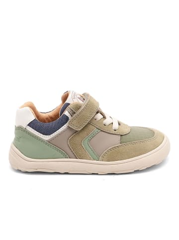 bisgaard Skórzane buty barefoot "Yuki" w kolorze khaki