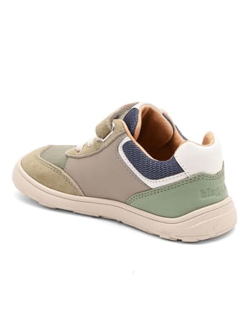 bisgaard Skórzane buty barefoot "Yuki" w kolorze khaki