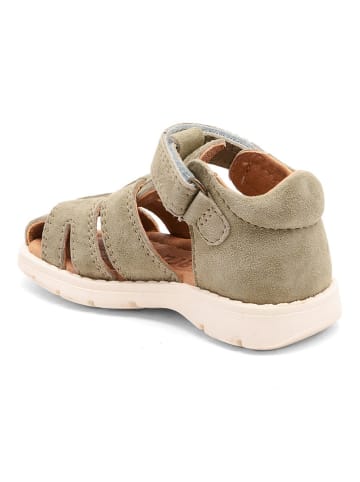 bisgaard Leder-Halbsandalen "Richy" in Khaki