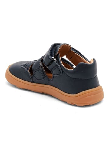 bisgaard Skórzane buty barefoot "Fabio" w kolorze granatowym