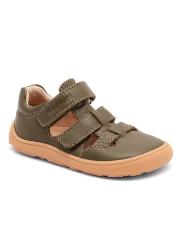 bisgaard Skórzane buty barefoot "Fabio" w kolorze khaki