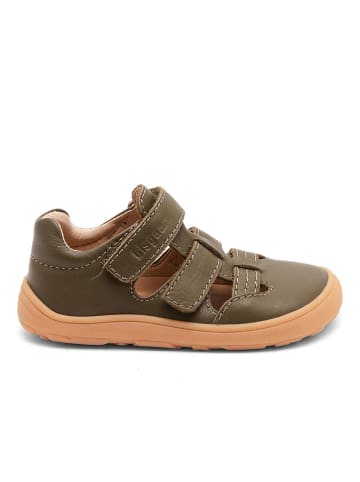 bisgaard Skórzane buty barefoot "Fabio" w kolorze khaki