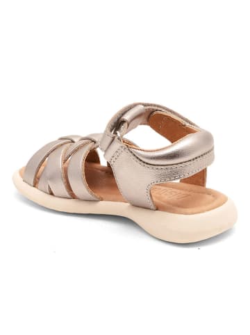 bisgaard Leder-Sandalen "Simone" in Gold