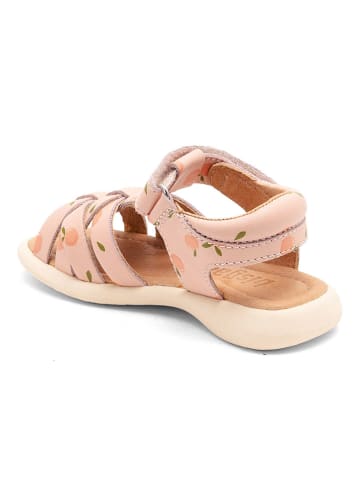 bisgaard Skórzane sandały "Simone" w kolorze jasnoróżowym