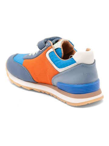 bisgaard Skórzane sneakersy "Walde" w kolorze niebiesko-pomarańczowym