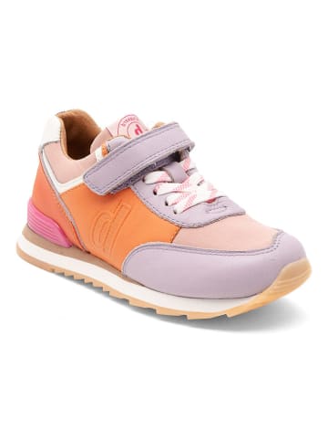 bisgaard Leder-Sneakers "Walde" in Orange/ Lila