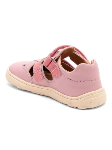 bisgaard Skórzane buty barefoot "Fabio" w kolorze jasnoróżowym