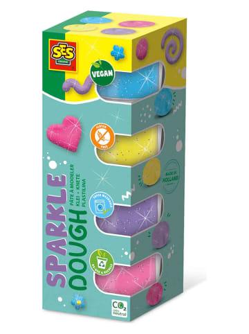 SES Plastelina (4 szt.) "Feel good - Sparkle" - 4 x 90 g - 12 m+