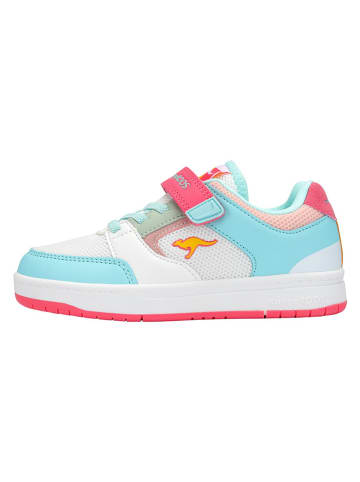 Kangaroos Buty barefoot "K-CP Ollie EV" w kolorze biało-turkusowym