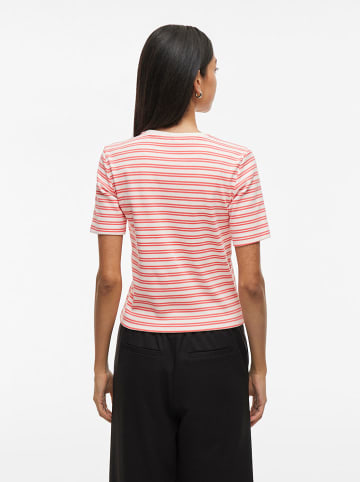 Vila Shirt "Ola" in Weiß/ Rot