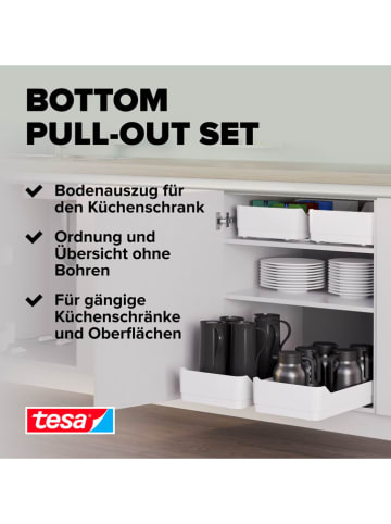 tesa Schrankschublade "Pull-Out" in Weiß - (B)29 x (H)12 x (T)49 cm