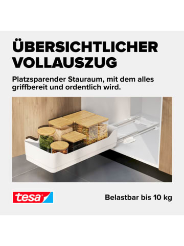 tesa Kastlade "Pull-Out" wit - (B)29 x (H)12 x (D)49 cm