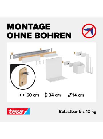tesa 7tlg. Organizer-Set in Weiß