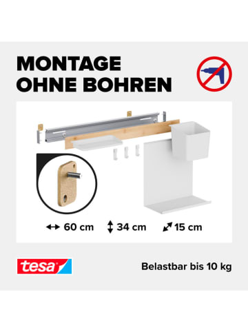 tesa 5-delige organizerset goudkleurig/lichtbruin