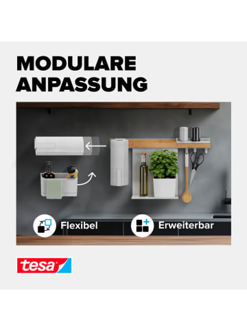 tesa Kräutertopf in Weiß - (B)14 x (H)13,5 x (T)13,5 cm