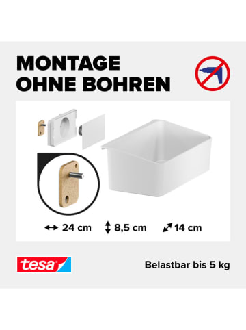 tesa Küchen-Organizer in Weiß - (B)24 x (H)8,5 x (T)14 cm