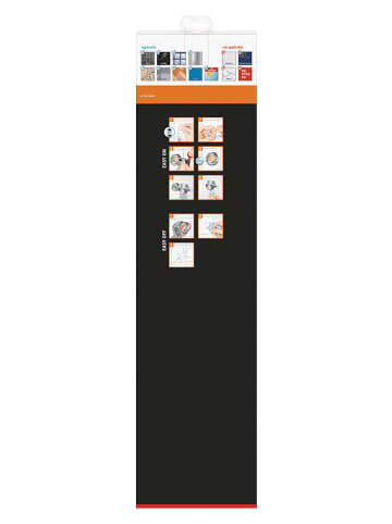 tesa Wandplank "Luup" zilverkleurig/wit - (B)55 x (H)7 x (D)12 cm