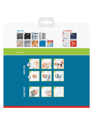 tesa Doucherek zilverkleurig - (B)20,5 x (H)7,6 x (D)21 cm