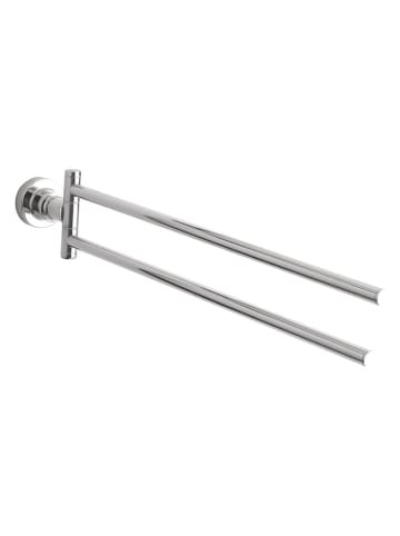 tesa Uchwyt "Luup" w kolorze srebrnym na ręczniki - 5 x 8,6 x 48,5 cm