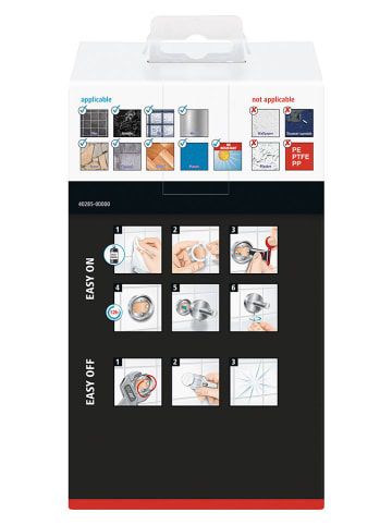 tesa WC-Rollenhalter "Loxx" in Silber - (B)9,2 x (H)18,5 x (T)6,5 cm