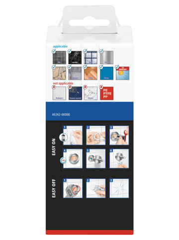 tesa Handdoekhaak "Klaam" zilverkleurig - (B)12 x (H)6 x (D)5,5 cm